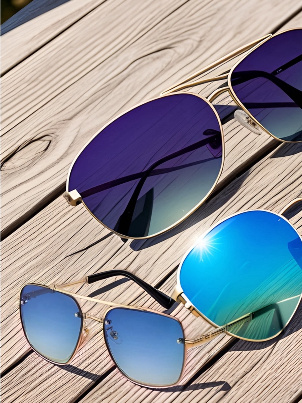 Men’s Elegant and Refined Anti-UV Sunglasses with Metal Frame. - Picture 4 of 11